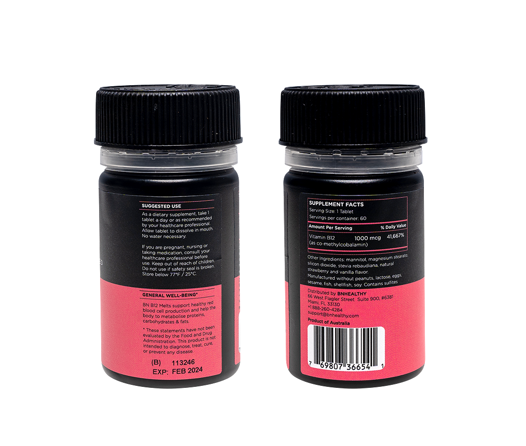 BN B12 - Vitamin B12 Melts - 3 Month Subscription - Save 30%