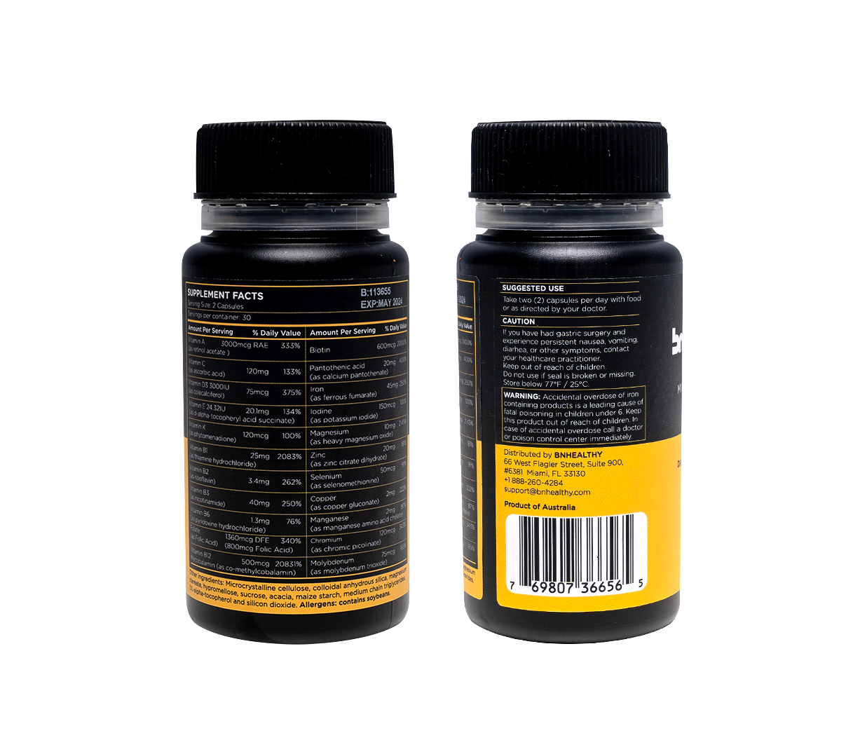 BN Caps - Bariatric Multivitamin Capsules & BN Cal - 3 Months Subscription - Save 25%
