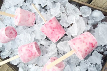 Raspberry Greek Yogurt Popsicles