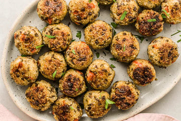 Greek quinoa beef meatballs