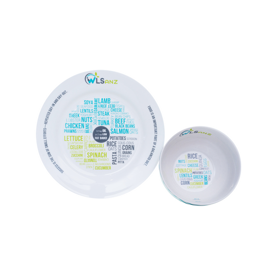 BN Portion Control Plate & Bowl - High Quality Porcelain