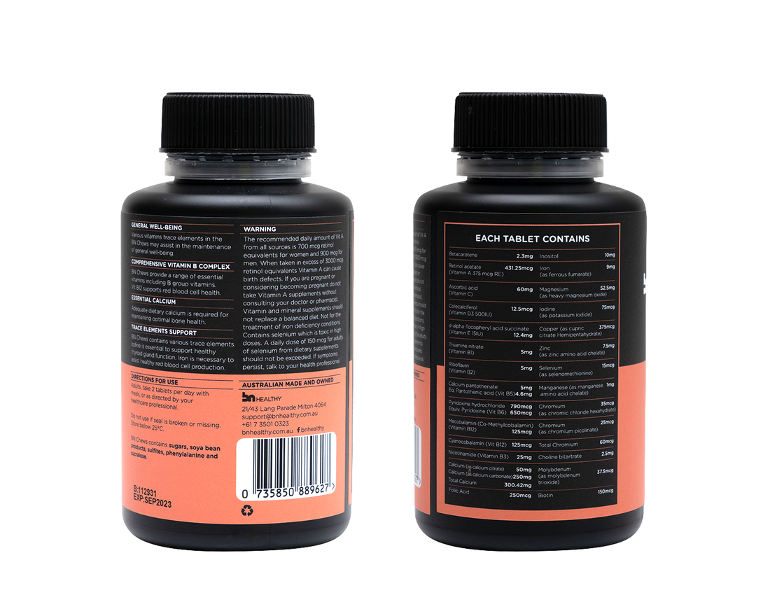 BN Chews Orange with 18mg Iron - Bariatric Chewable Multivitamins