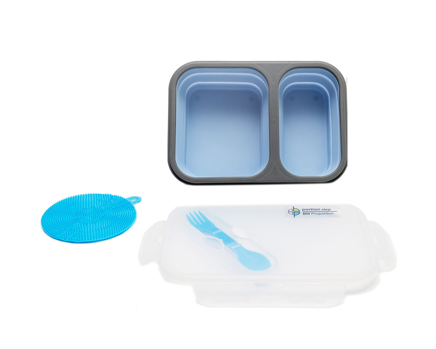 2 Compartments Silicone Bento Box