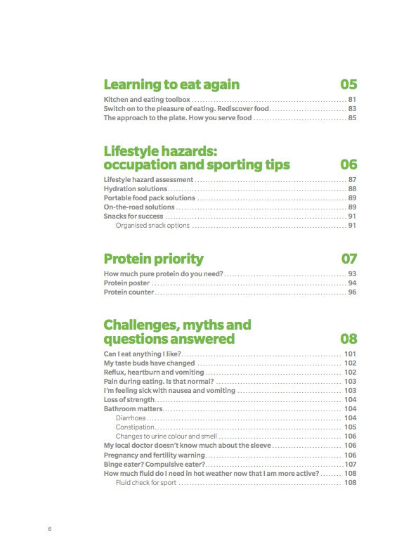 The Gastric Sleeve Guide Table of Contents Page 6