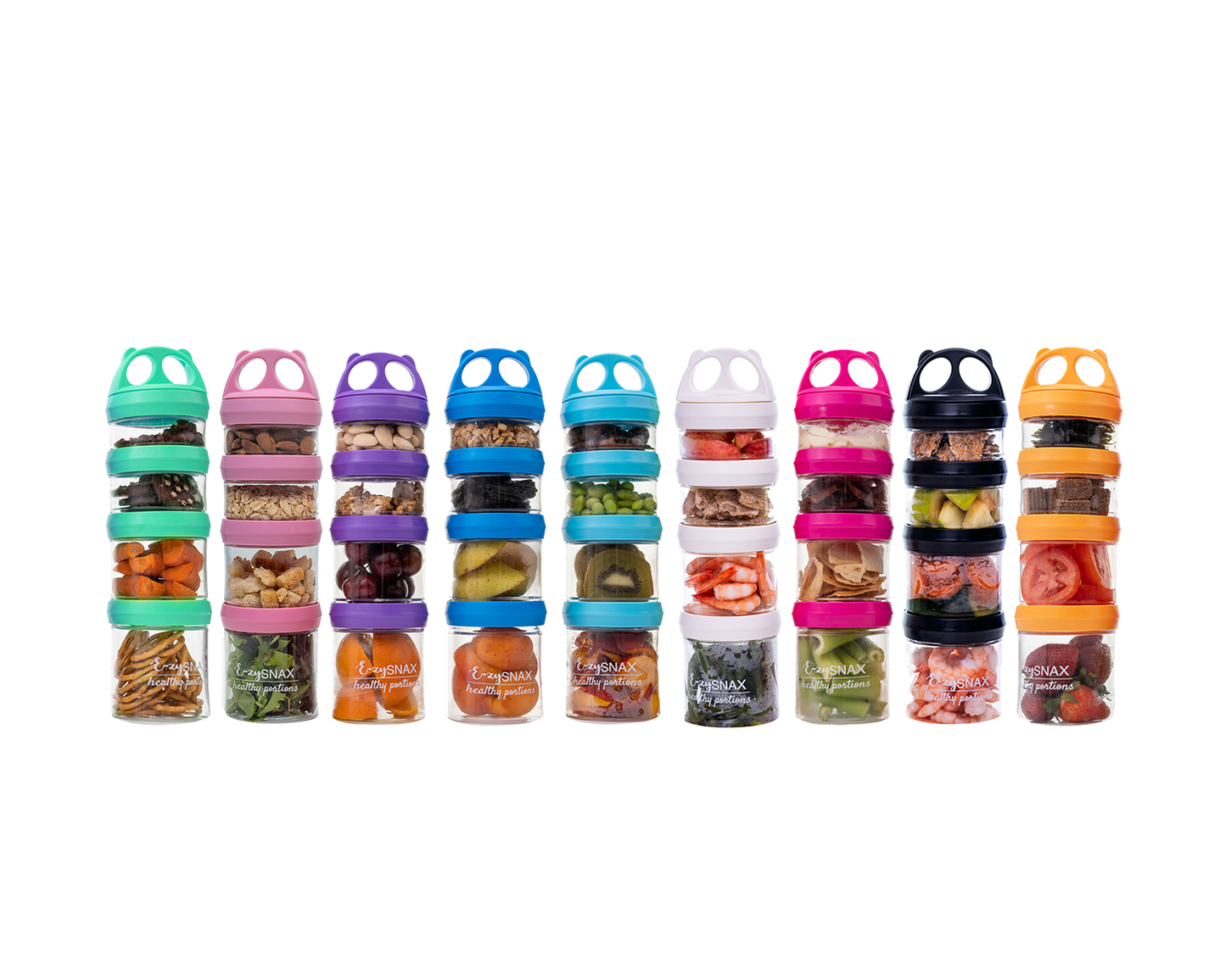 E-zy Snax: 4 Stackable Containers